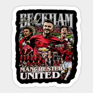 David Beckham MU Vintage Bootleg Sticker